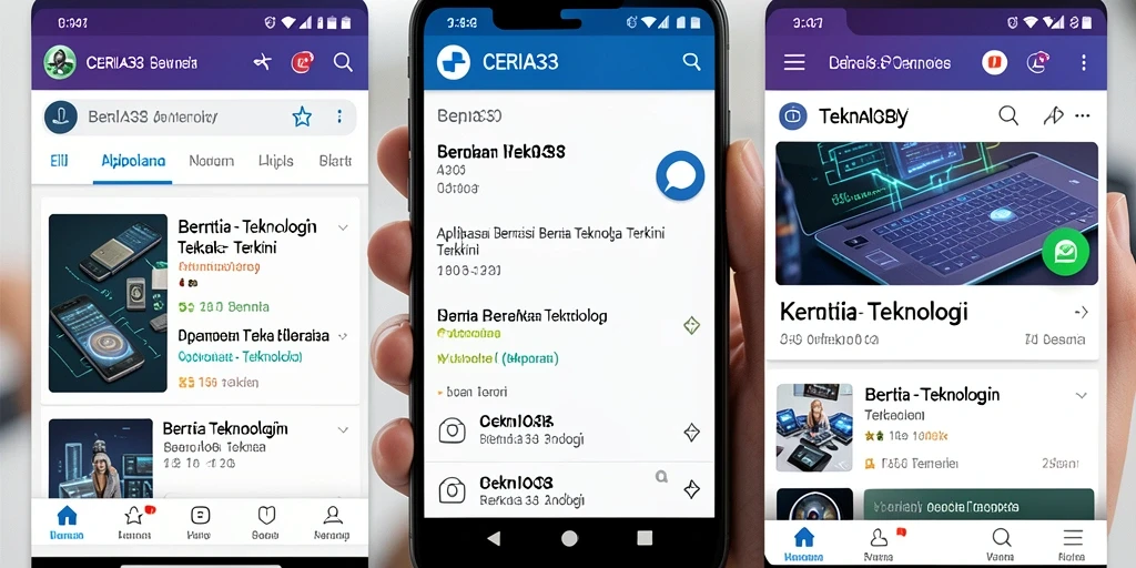Tampilan antarmuka aplikasi CERIA33 yang menarik dan informatif.