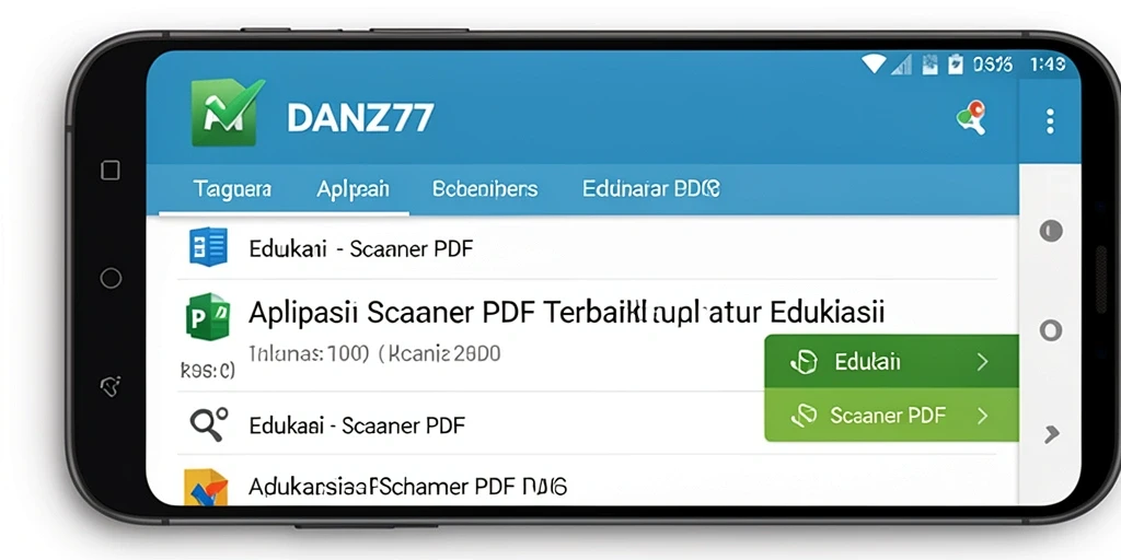 Antarmuka aplikasi DAN777 untuk memindai dan mengelola PDF.