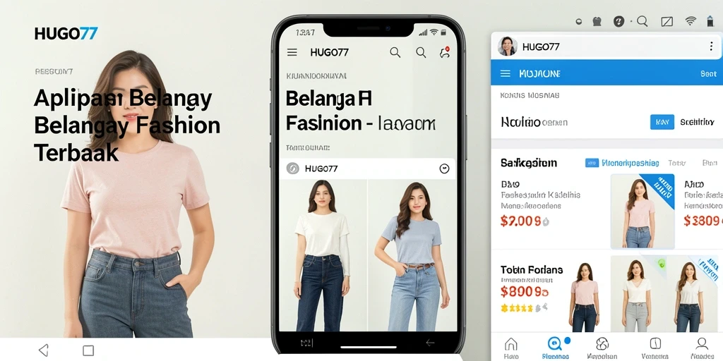 Tampilan antarmuka HUGO77 yang menarik dan fungsional untuk belanja fashion.
