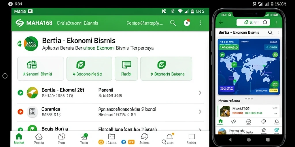 Tampilan antarmuka MAHA168 yang modern dan informatif.