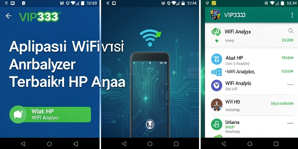 Antarmuka aplikasi VIP333 menunjukkan analisis jaringan WiFi yang jelas.